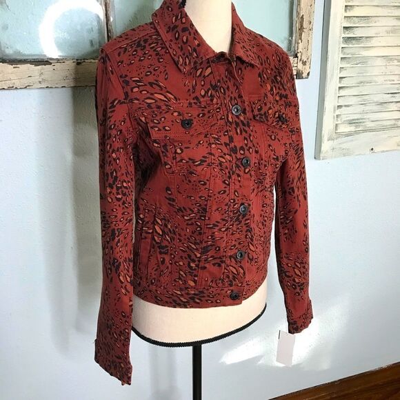 NWT Cute Ella Moss Animal Print Jean Jacket - Picture 4 of 16